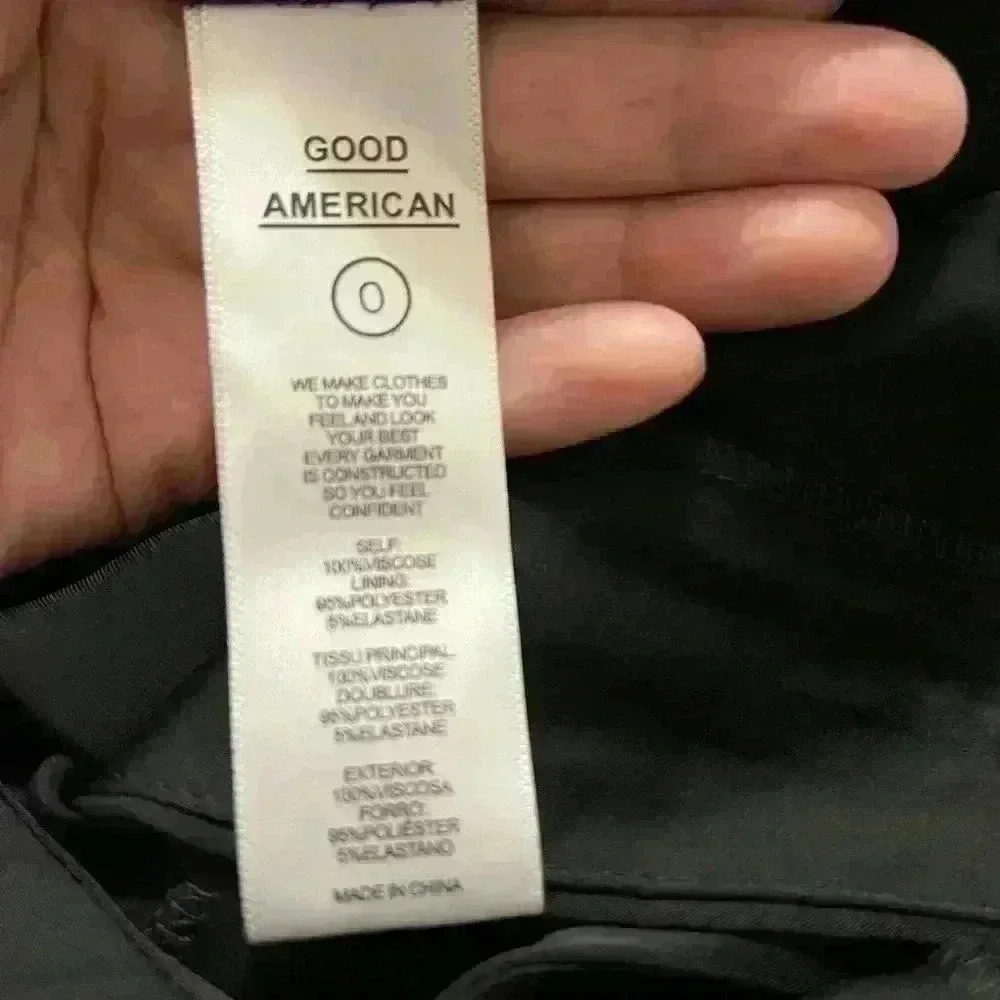 Good American Satin Wrap Bodysuit Black Size XS - Picture 7 of 8